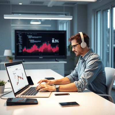 User using digital marketing tools