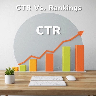 Visual representation of CTR vs. Rankings