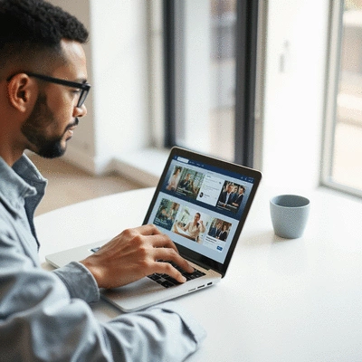 User engaging with digital content