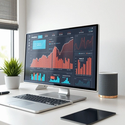 Digital marketing analytics illustration